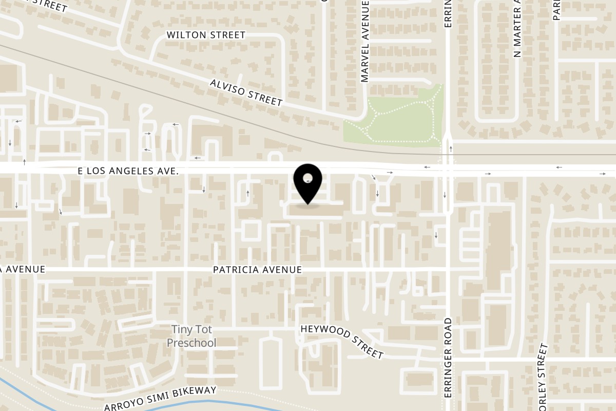 Map showing the location of Indian Haweli on 1750 E Los Angeles Ave B in Simi Valley
